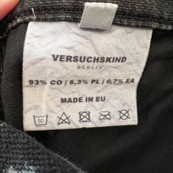 Versuchskind Painted Slim Tab Jeans in Black Gray White - Picture 7 of 7